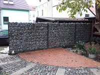 Sichtschutz als Gabionenwand