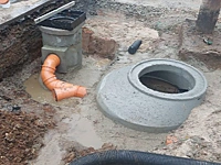 Entwässerungsanlagenbau beim Neubau der Feuerwehr in Förstgen