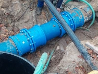 Verlegung Trinkwasser-Gussrohrleitung DN 300