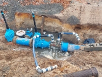 Verlegung Trinkwasser-Gussrohrleitung DN 300