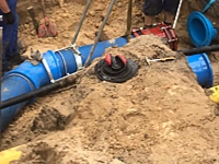 Verlegung Trinkwasser-Gussrohrleitung DN 300